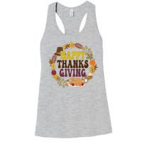 Happy Thanksgiving Fall Holiday Women's Racerback Tank