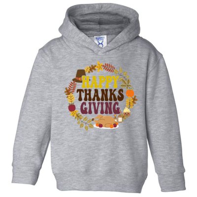 Happy Thanksgiving Fall Holiday Toddler Hoodie