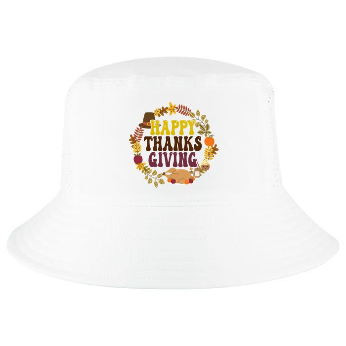 Happy Thanksgiving Fall Holiday Cool Comfort Performance Bucket Hat