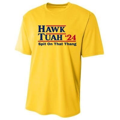 Hawk Tuah Funny Saying Performance Sprint T-Shirt