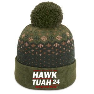 Hawk Tuah Funny Saying The Baniff Cuffed Pom Beanie