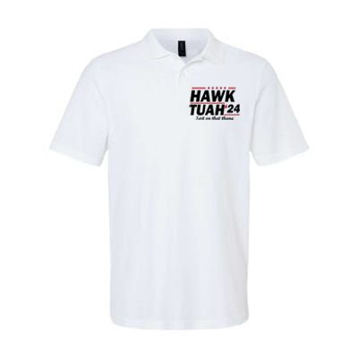 Hawk Tuah Funny Saying Softstyle Adult Sport Polo