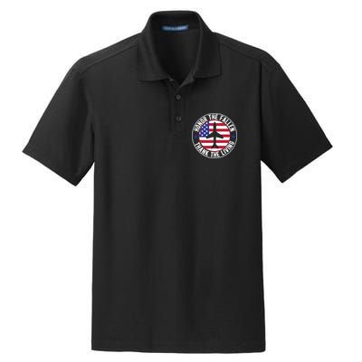 Honor The Fallen Thank The Living Memorial Day Gift Dry Zone Grid Polo