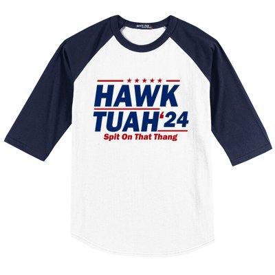 Hawk Tuah Funny Saying Baseball Sleeve Shirt