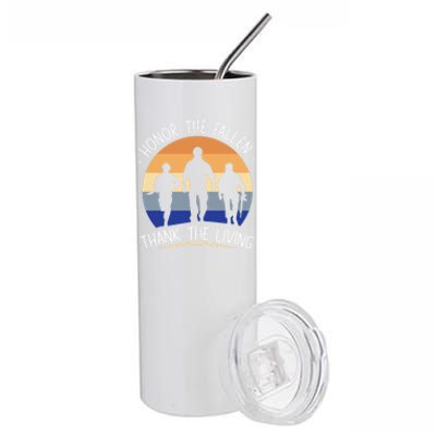 Honor The Fallen Thank The Living Usa Veteran Veterans Day Meaningful Gift Stainless Steel Tumbler