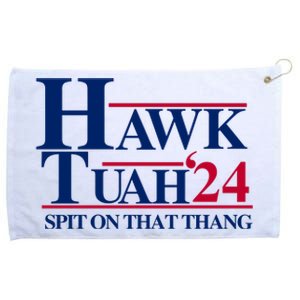 Hawk Tuah Funny Saying Grommeted Golf Towel