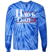 Hawk Tuah Funny Saying Tie-Dye Long Sleeve Shirt