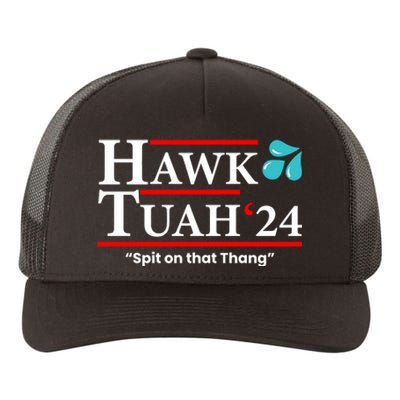 Hawk Tuah Funny Saying Yupoong Adult 5-Panel Trucker Hat