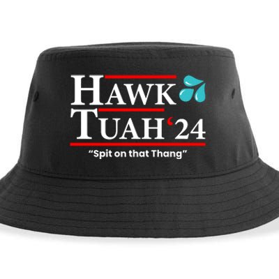 Hawk Tuah Funny Saying Sustainable Bucket Hat