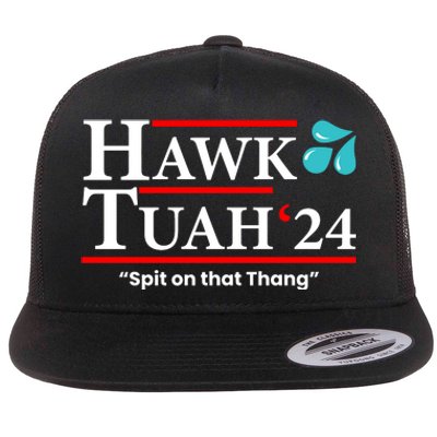 Hawk Tuah Funny Saying Flat Bill Trucker Hat