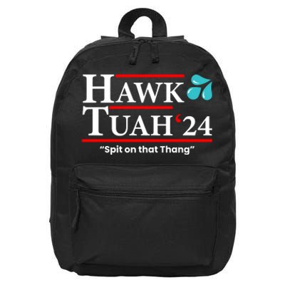 Hawk Tuah Funny Saying 16 in Basic Backpack