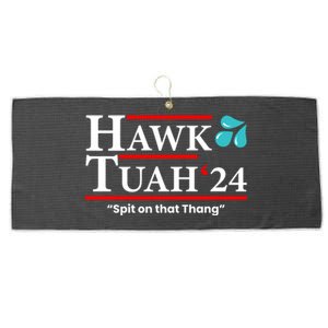 Hawk Tuah Funny Saying Large Microfiber Waffle Golf Towel