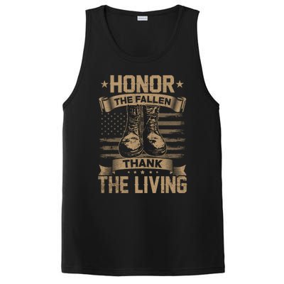 Honor The Fallen Thank The Living Memorial Day Veterans Day Gift PosiCharge Competitor Tank