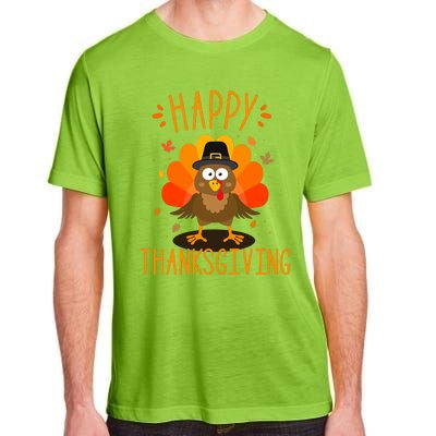 Happy Thanksgiving For Turkey Day Family Dinner Adult ChromaSoft Performance T-Shirt