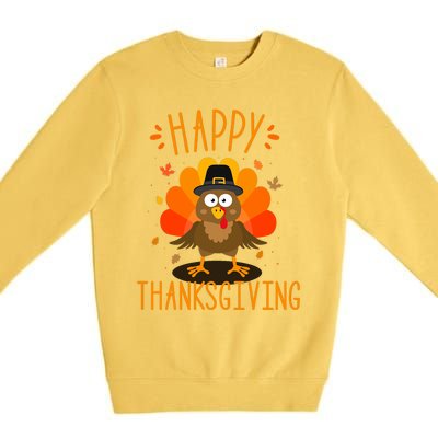 Happy Thanksgiving For Turkey Day Family Dinner Premium Crewneck Sweatshirt