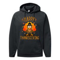 Happy Thanksgiving For Turkey Day Family Dinner Performance Fleece Hoodie