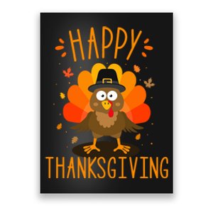 Happy Thanksgiving For Turkey Day Family Dinner Poster