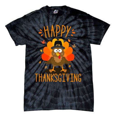 Happy Thanksgiving For Turkey Day Family Dinner Tie-Dye T-Shirt