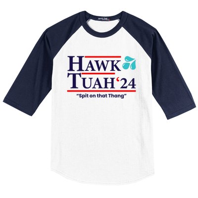 Hawk Tuah Funny Saying Baseball Sleeve Shirt