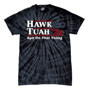 Hawk Tuah Funny Saying Tie-Dye T-Shirt