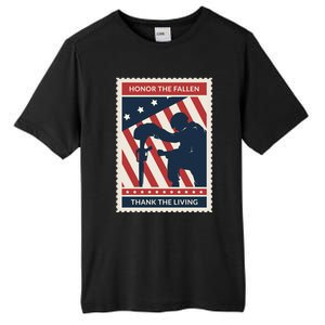 Honor The Fallen Thank The Living Vet Soldier Memorial Day Gift Tall Fusion ChromaSoft Performance T-Shirt