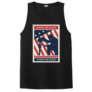 Honor The Fallen Thank The Living Vet Soldier Memorial Day Gift PosiCharge Competitor Tank