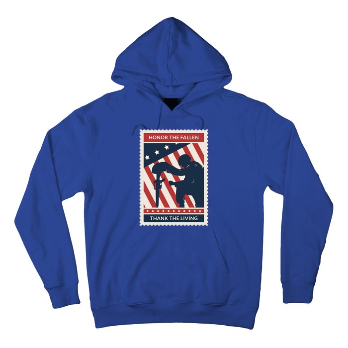 Honor The Fallen Thank The Living Vet Soldier Memorial Day Gift Hoodie