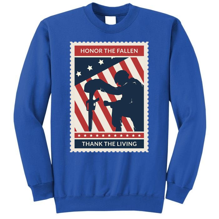 Honor The Fallen Thank The Living Vet Soldier Memorial Day Gift Sweatshirt