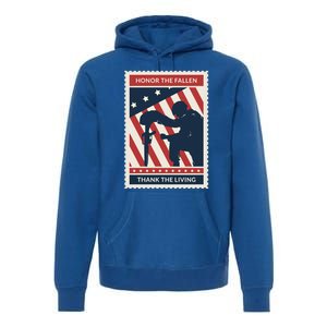 Honor The Fallen Thank The Living Vet Soldier Memorial Day Gift Premium Hoodie