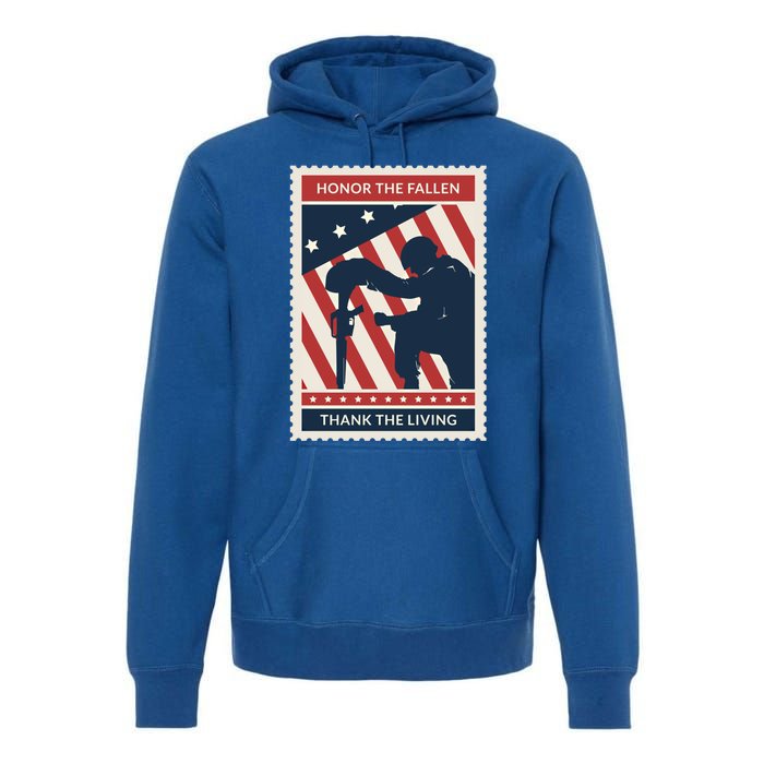 Honor The Fallen Thank The Living Vet Soldier Memorial Day Gift Premium Hoodie