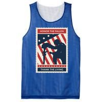 Honor The Fallen Thank The Living Vet Soldier Memorial Day Gift Mesh Reversible Basketball Jersey Tank