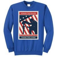 Honor The Fallen Thank The Living Vet Soldier Memorial Day Gift Tall Sweatshirt