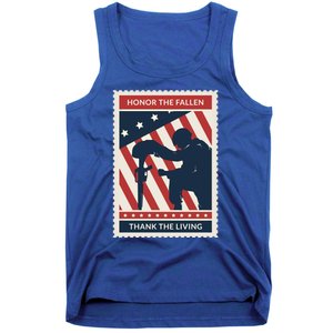 Honor The Fallen Thank The Living Vet Soldier Memorial Day Gift Tank Top