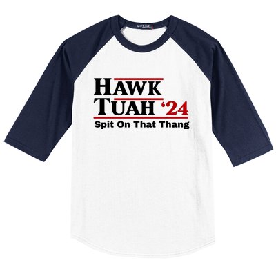 Hawk Tuah Funny Saying Baseball Sleeve Shirt