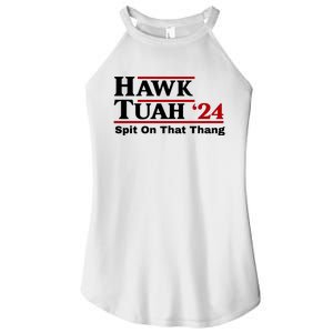 Hawk Tuah Funny Saying Women’s Perfect Tri Rocker Tank