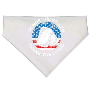 Honor The Fallen Thank The Living Veterans Day Appreciation Gift USA-Made Doggie Bandana