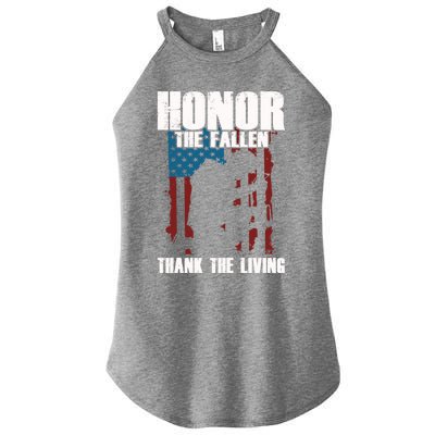 Honor The Fallen Usa Flag Military Veteran Support Gift Funny Gift Women’s Perfect Tri Rocker Tank