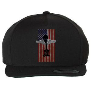 Honor The Fallen Thank The Living Military Brother Sister Cute Gift Wool Snapback Cap