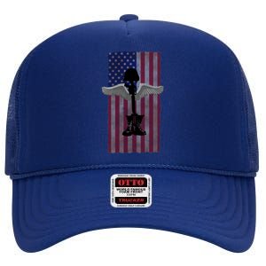 Honor The Fallen Thank The Living Military Brother Sister Cute Gift High Crown Mesh Back Trucker Hat