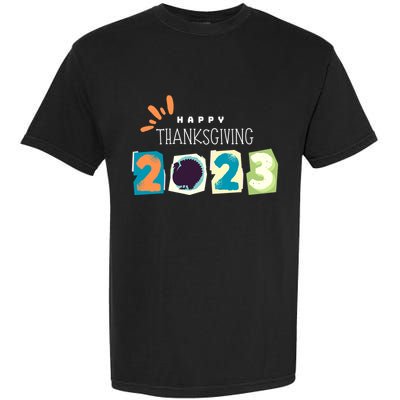 Happy Thanksgiving Fall Leaves Family Thanksgiving Tees Thanksgiving Wo Gift Garment-Dyed Heavyweight T-Shirt