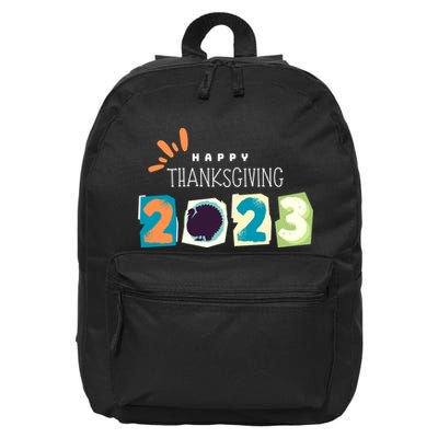 Happy Thanksgiving Fall Leaves Family Thanksgiving Tees Thanksgiving Wo Gift 16 in Basic Backpack