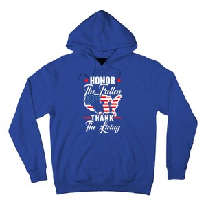 Honor The Fallen Thank The Living Usa American Memorial Day Funny Gift Hoodie