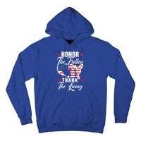 Honor The Fallen Thank The Living Usa American Memorial Day Funny Gift Hoodie