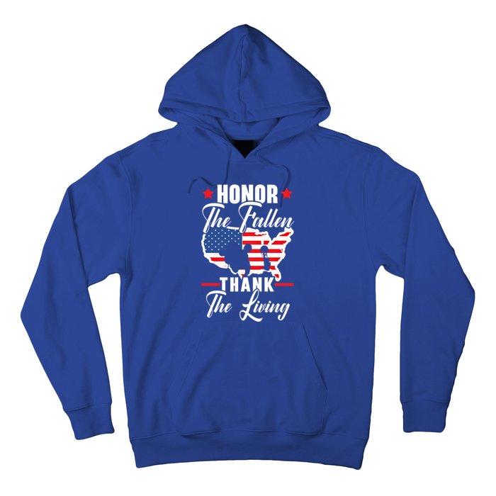 Honor The Fallen Thank The Living Usa American Memorial Day Funny Gift Hoodie