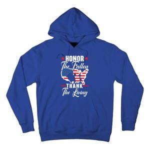 Honor The Fallen Thank The Living Usa American Memorial Day Funny Gift Tall Hoodie