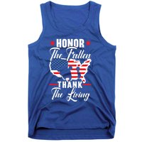 Honor The Fallen Thank The Living Usa American Memorial Day Funny Gift Tank Top