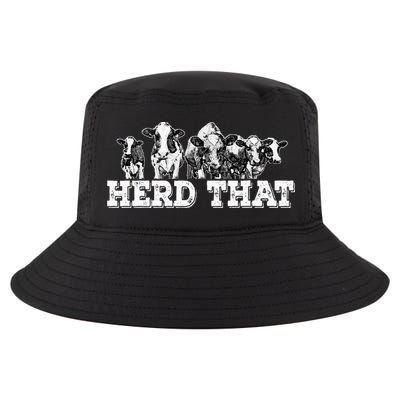 Herd That Funny Cow Lover Farmer Gift Cool Comfort Performance Bucket Hat