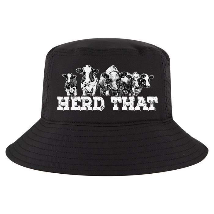 Herd That Funny Cow Lover Farmer Gift Cool Comfort Performance Bucket Hat