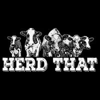 Herd That Funny Cow Lover Farmer Gift Drawstring Bag