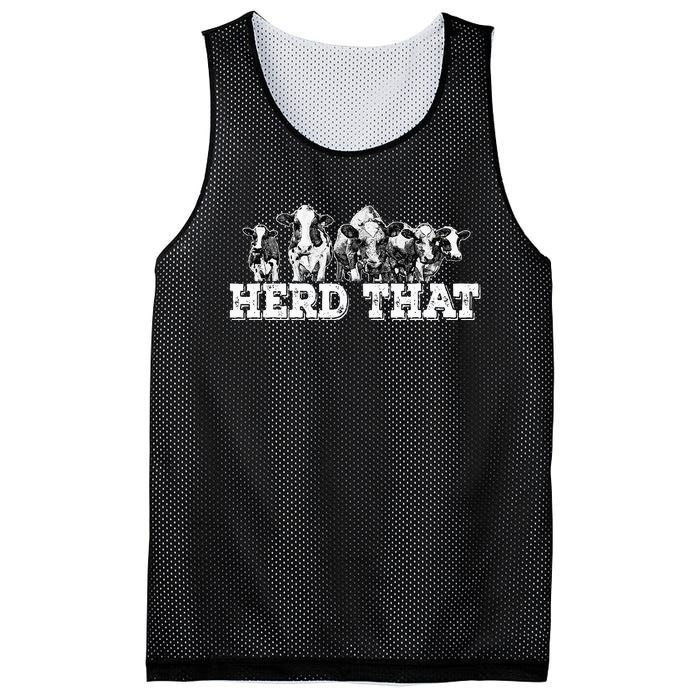 Herd That Funny Cow Lover Farmer Gift Mesh Reversible Basketball Jersey Tank